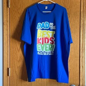 Dad To The Best Kids Ever Blue T-Shirt | Handmade | Fathers Day Gift